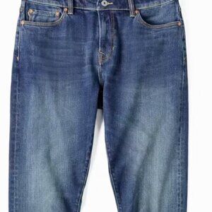Stretch Selvedge Denim color- MediumWash Athletic Tapered Fit 33 Waist 34 Length